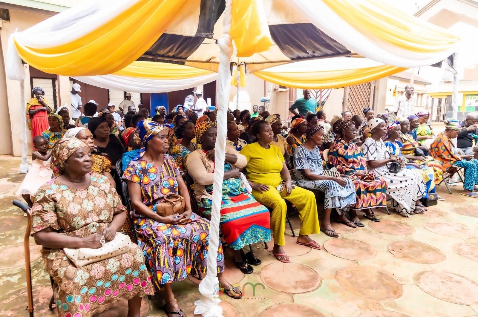 Community members at the Ghana health screening